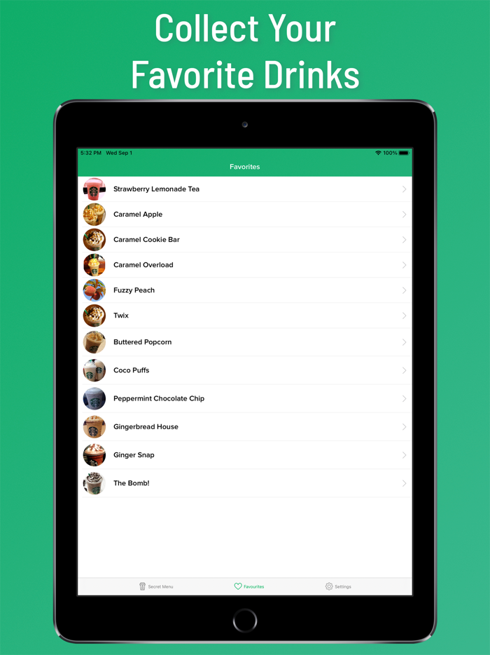 Secret Menu for Starbucks