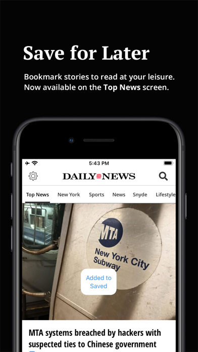 New York Daily News Screenshot