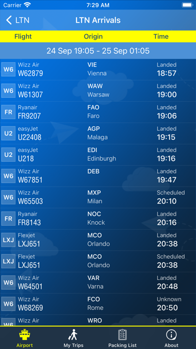 Luton Airport + Flight Tracker London LTN easyJet Ryanair Screenshot 2