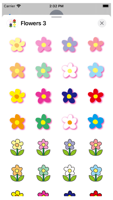 Flowers 3 Stickers screenshot 2