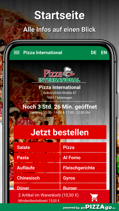 Pizza International Meiningen screenshot 2