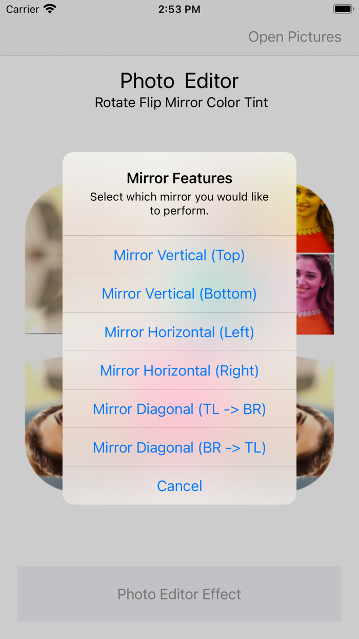 PhotoEditor-Rotate Flip Mirror