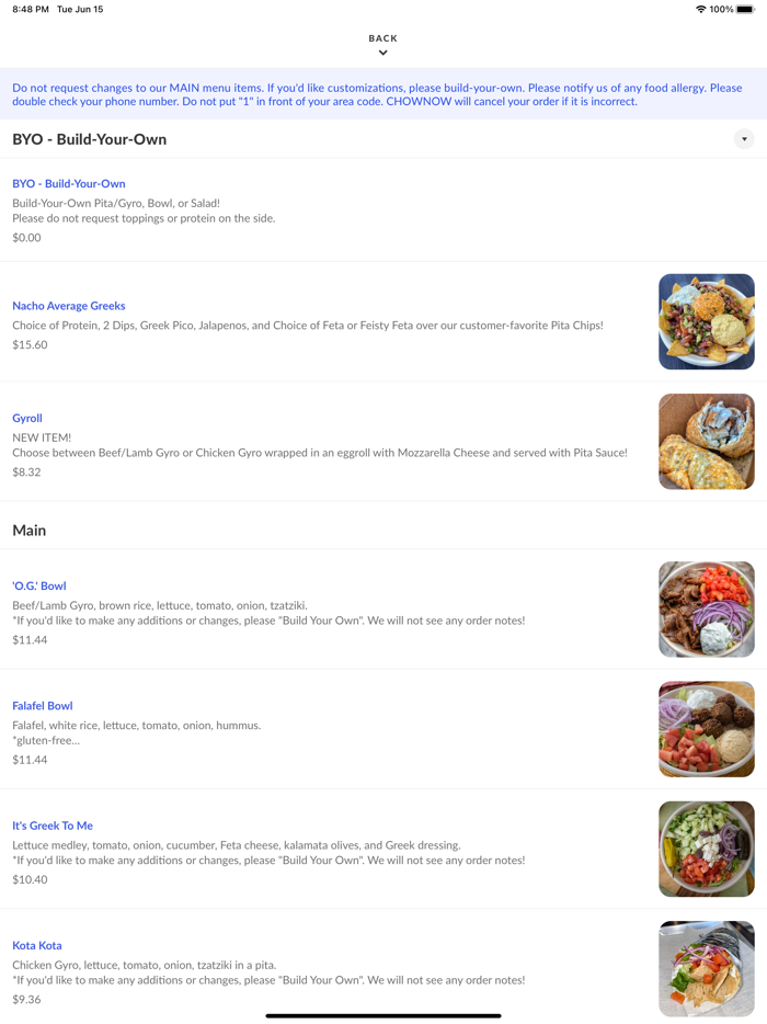 Pita Bowl Greek Cuisine