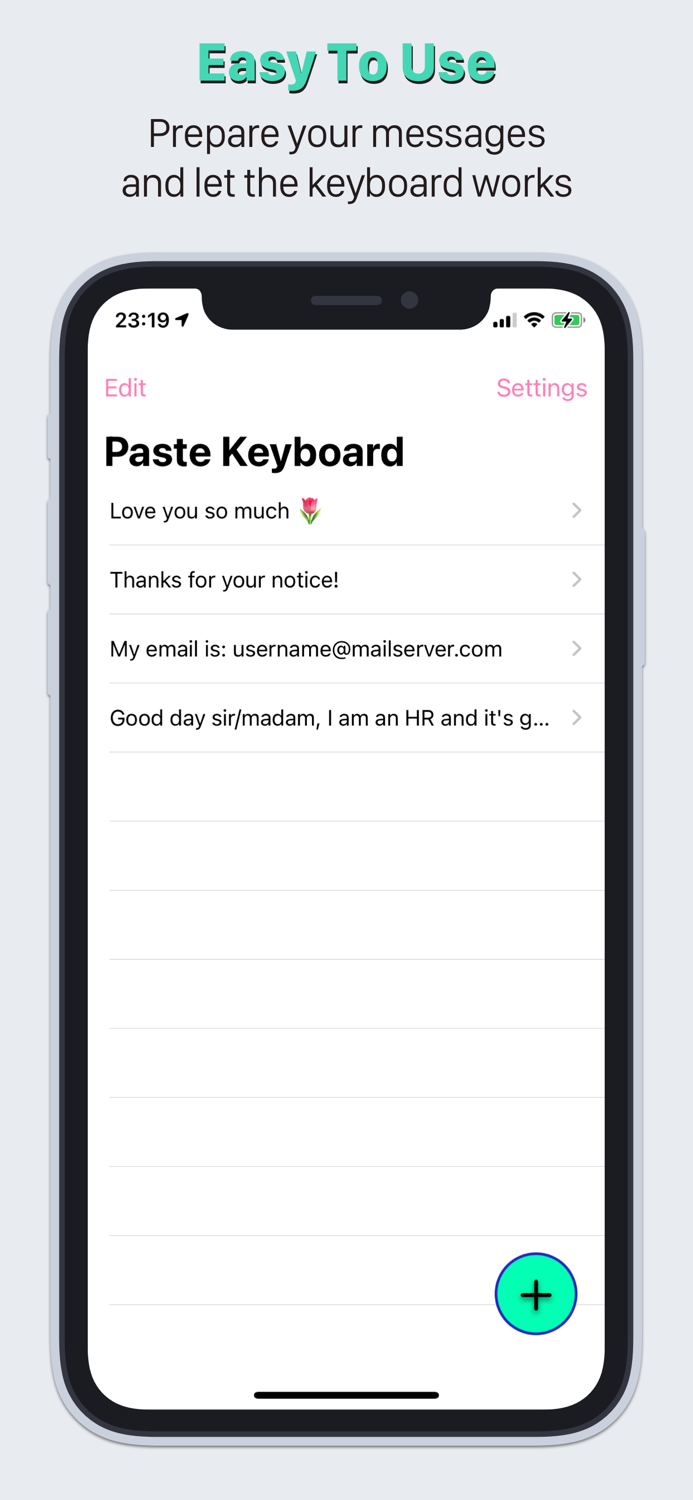 Paste Keyboard copy and paste