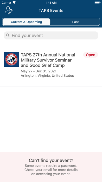 TAPS Events screenshot 2