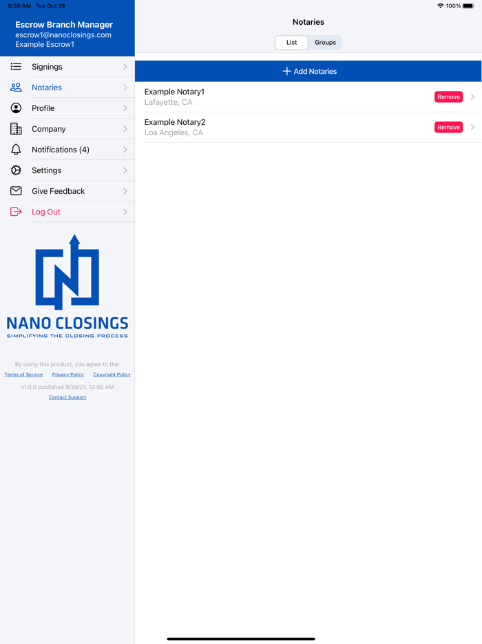 Nano Closings