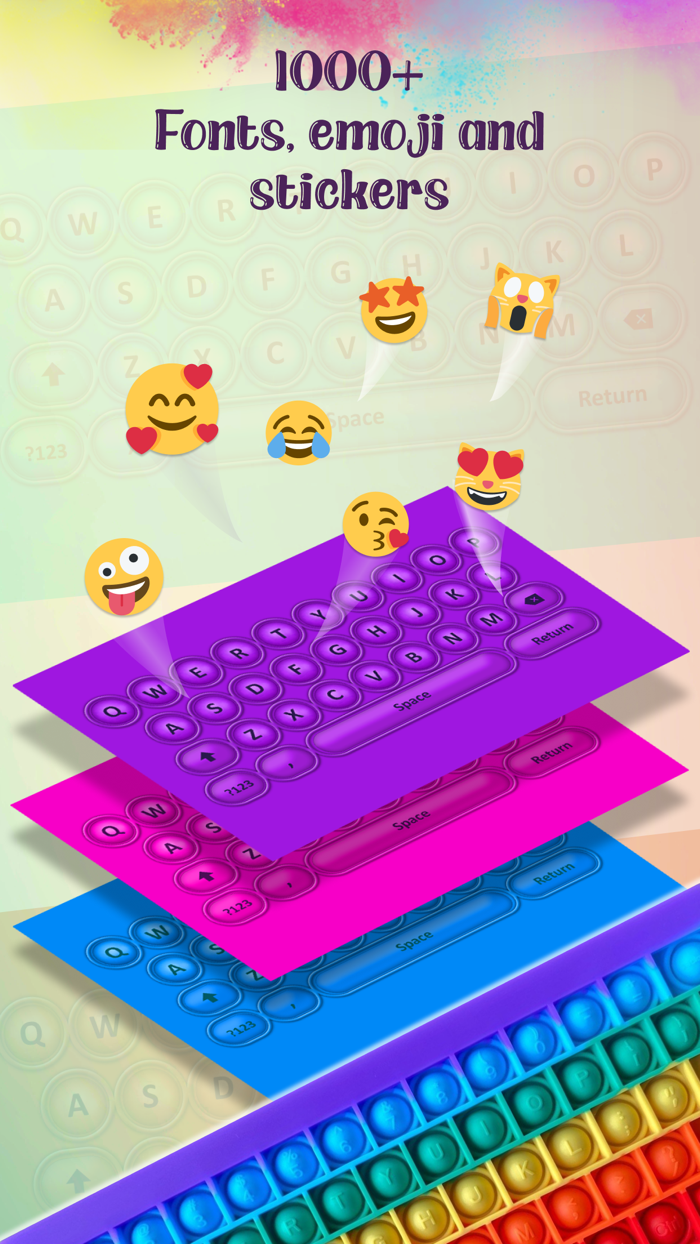 Pop It Fidget Keyboard Buttons