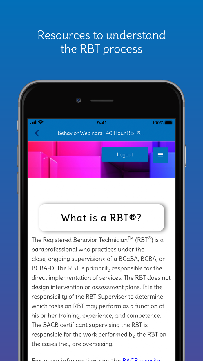 RBT training and study tools