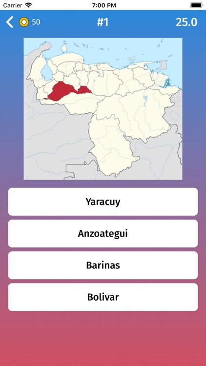 Venezuela: States Map Quiz