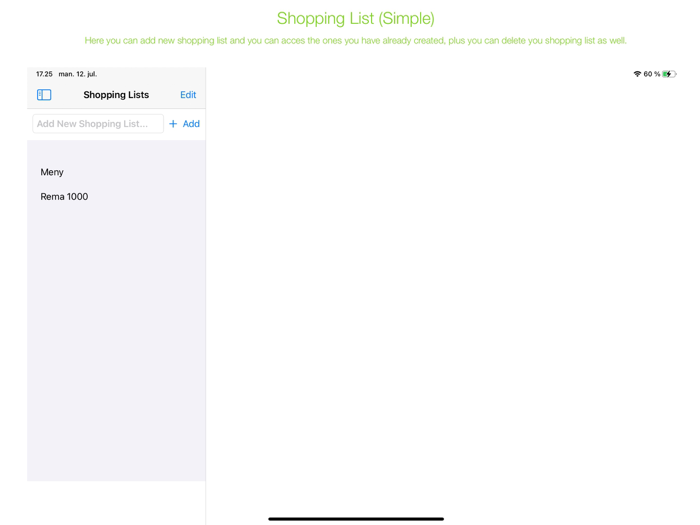 Shopping List Simple