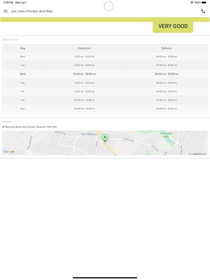 Joe Joes Chicken And Ribs.