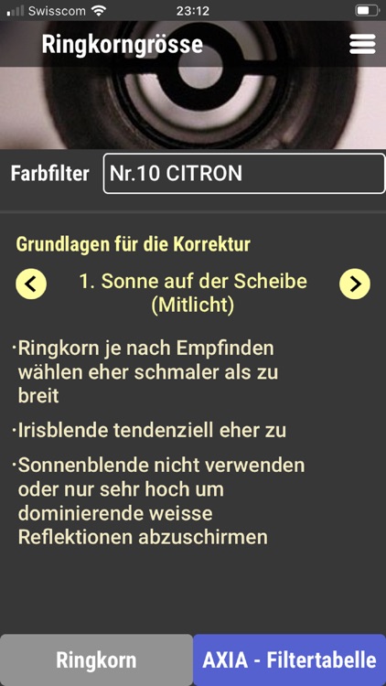 Ringkorngrösse-AXIA Farbfilter screenshot-4