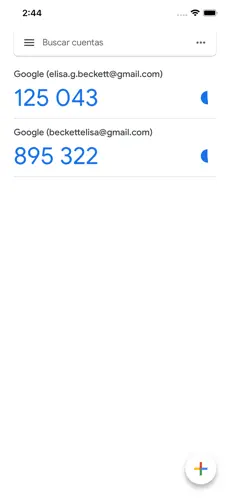 Obrázek 5 Google Authenticator iphone
