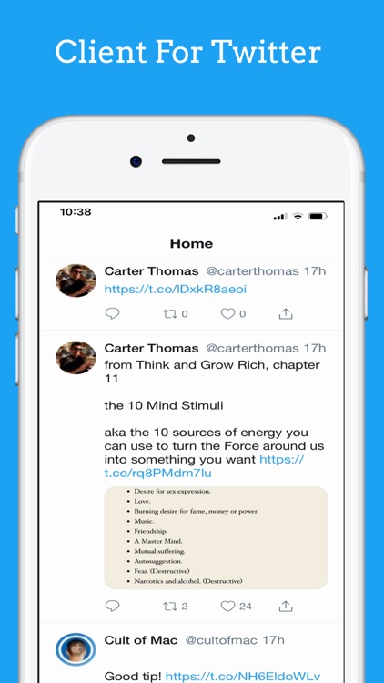 WatchApp for Twitter app