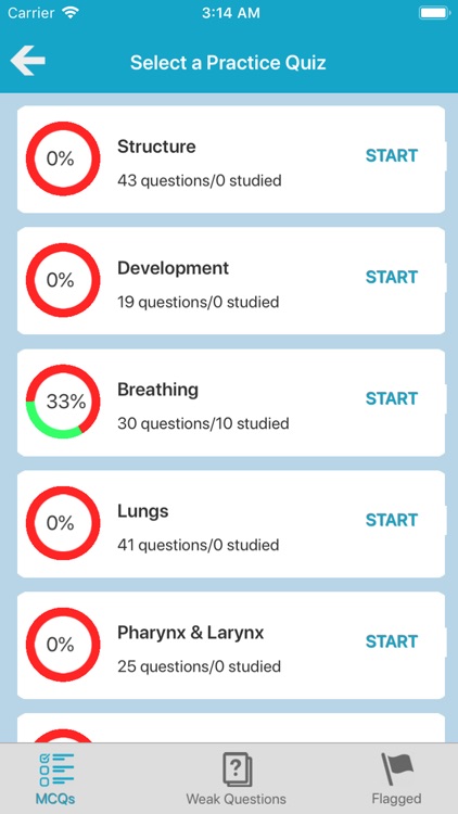 Respiratory System Quizzes