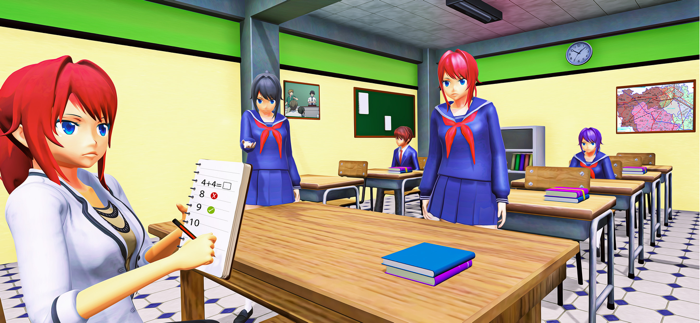 Anime High School Sports Girl