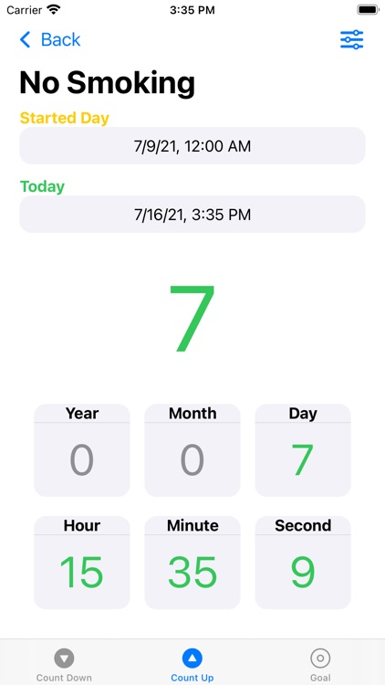 Day Counter : Tack Your Goal