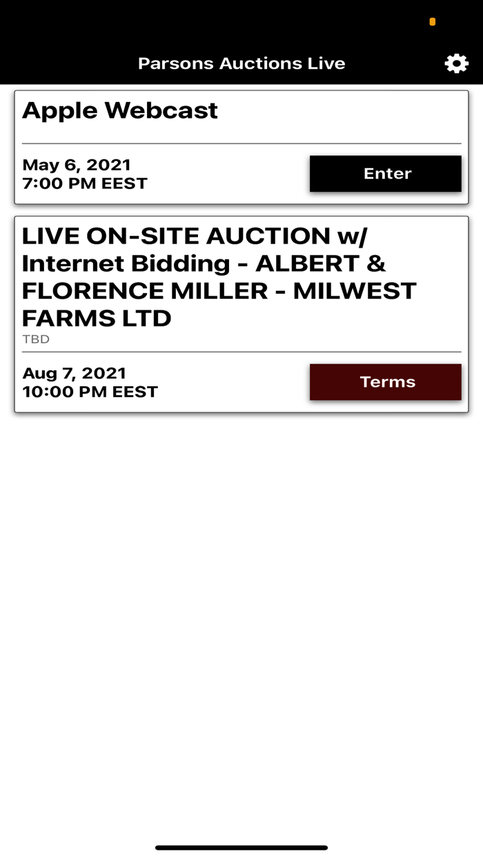 Parsons Auctions Live