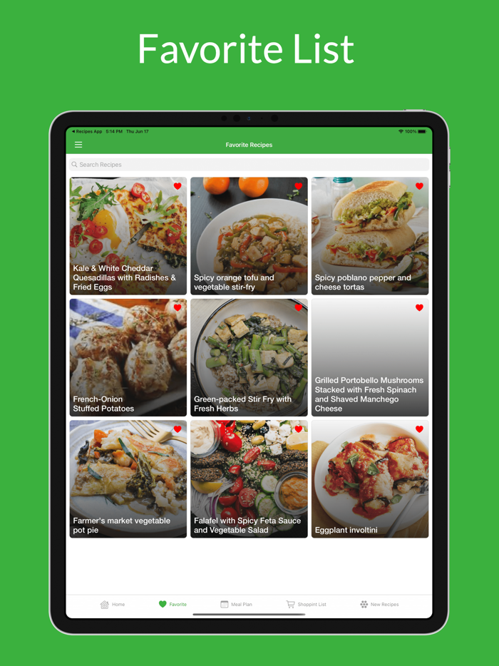 Vegetarian Recipes  Meal Plan