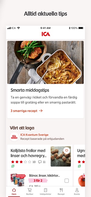 ICA u2013 recept och erbjudanden i App Store