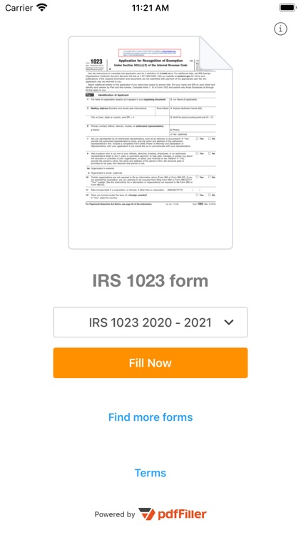 1023 Form