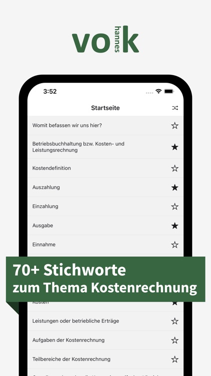 Kostenrechnung - Stichworte