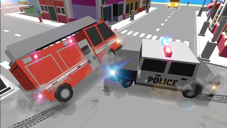 Blocky Police - Super Hero Car screenshot-3