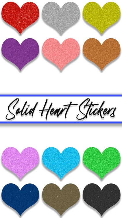 Glitter Heart Stickers by Teresa McClary