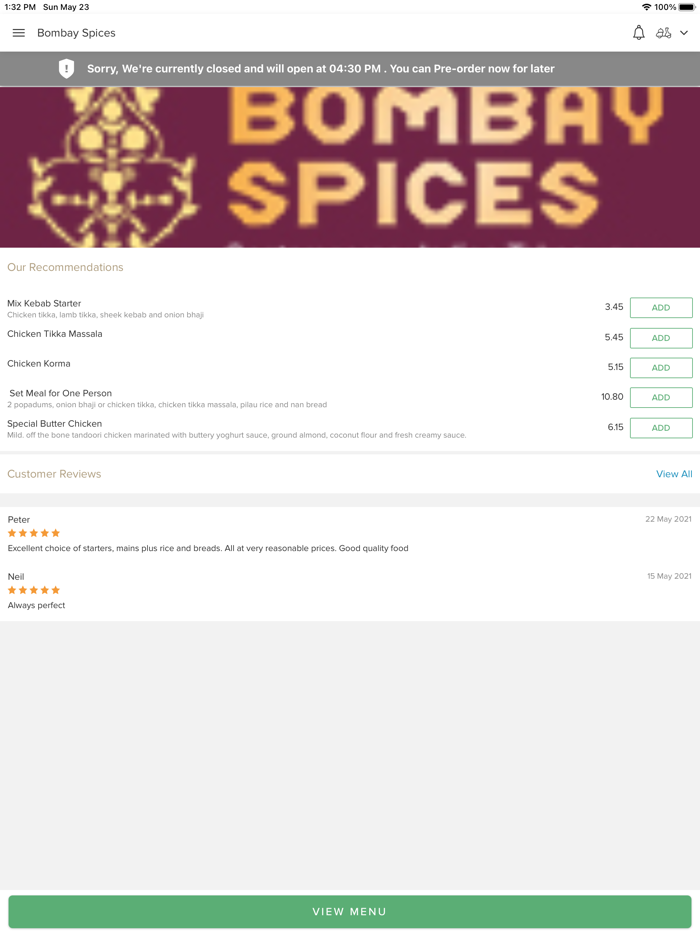 Bombay Spices App