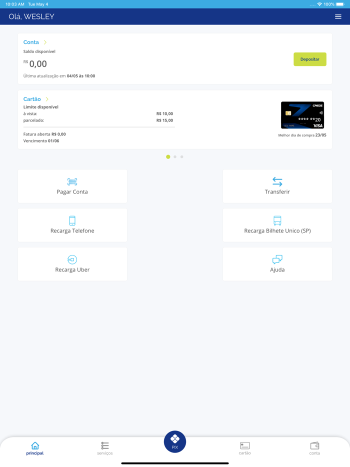 Credz – cartão, conta e Pix