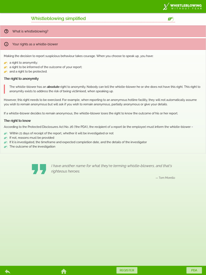 Whistleblowing Without Fear