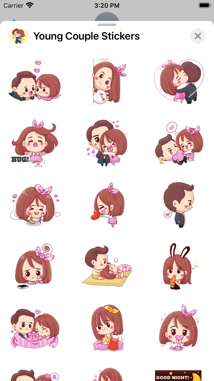 Young Couple Stickers