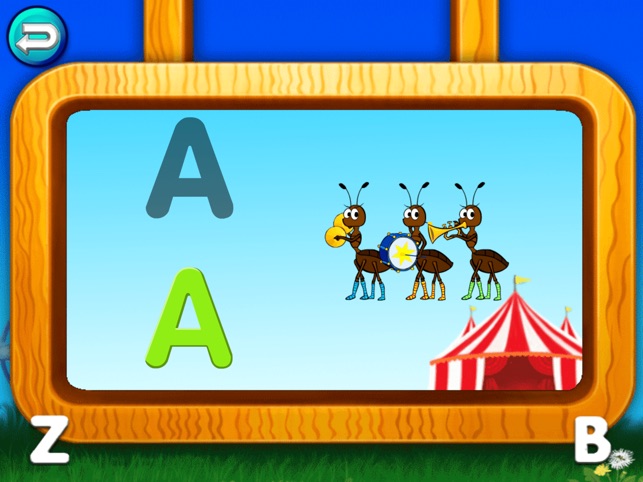 blue circus letters u