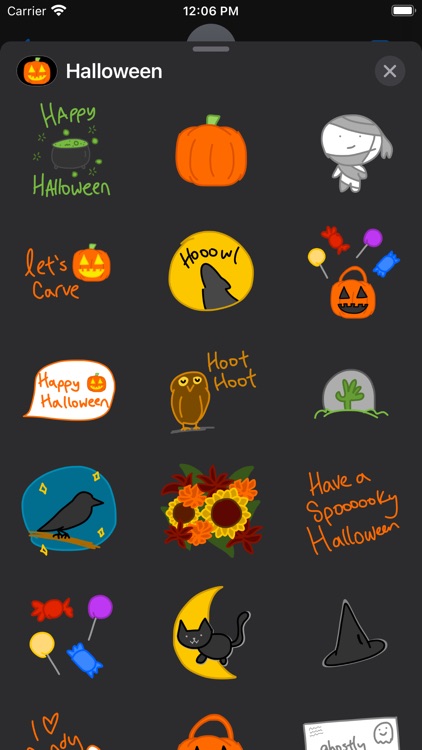 Halloween Stickers Cute Emoji