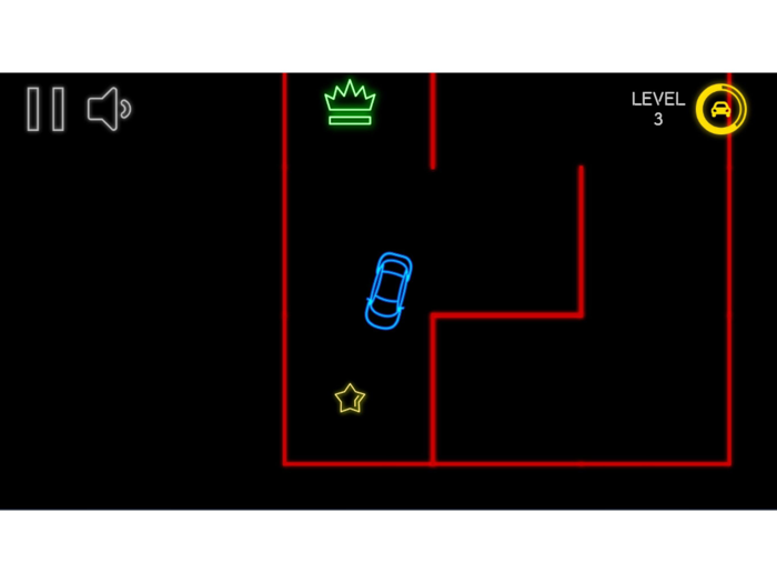 Neon Car Maze
