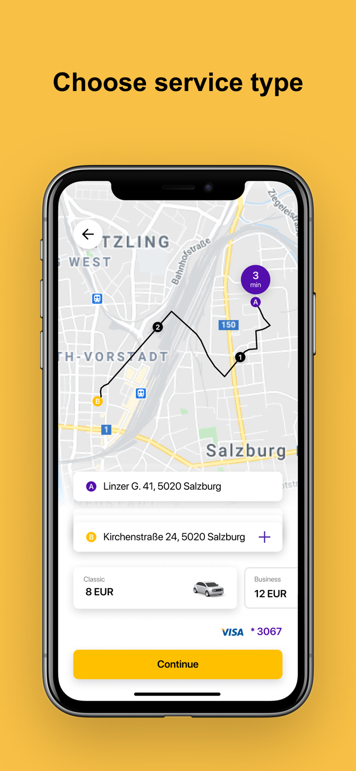 Bringmi taxi rides in Salzburg
