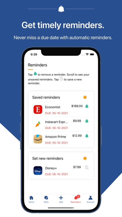 Economize: Track Subscriptions
