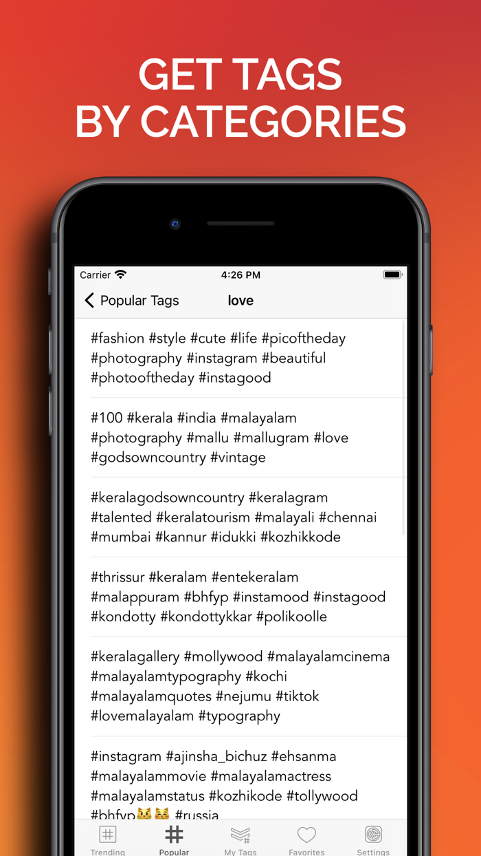 InstaTags Tags for Instagram