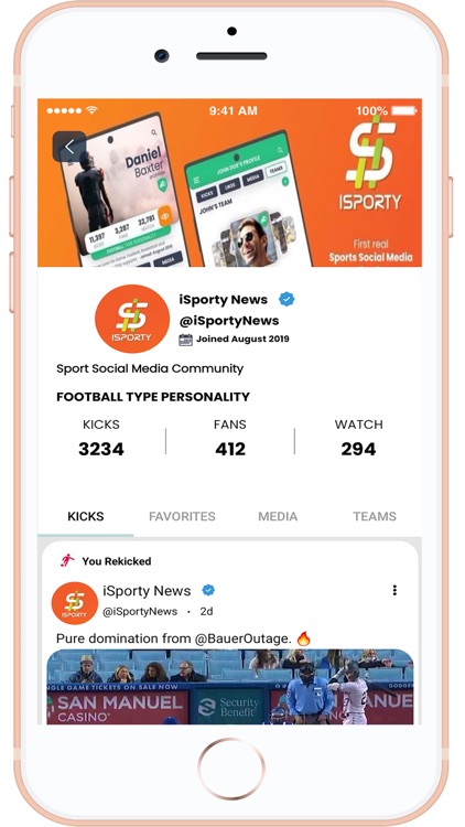 iSporty - Sports Social Media