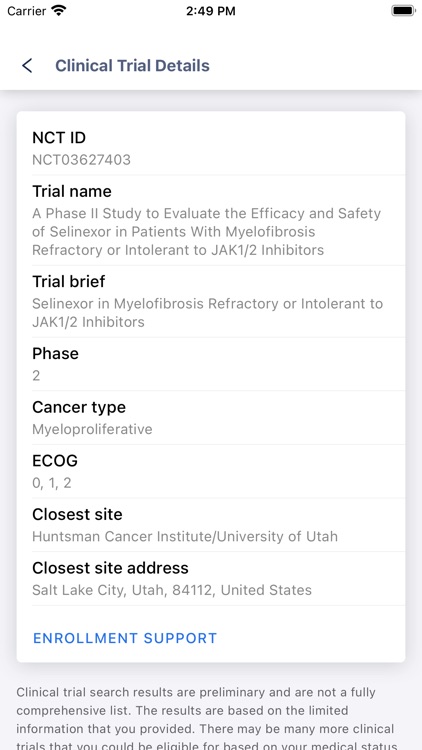Myelofibrosis Trial Finder screenshot-7