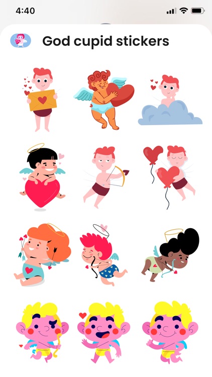 God Cupid Cute Stickers