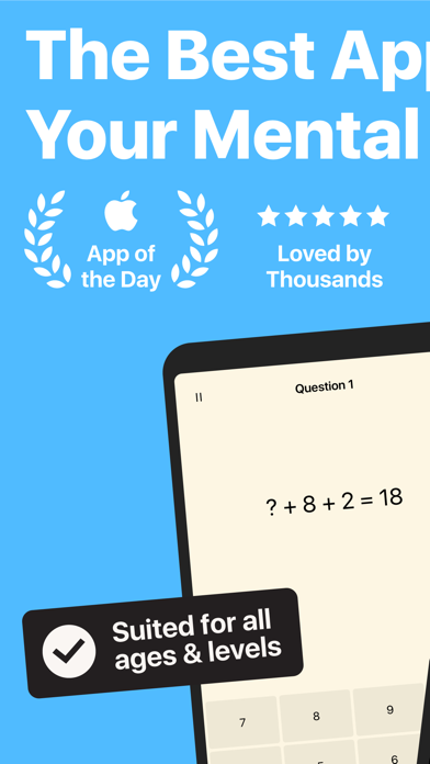 How to cancel & delete Mental Math – Arithmetic Quiz from iphone & ipad 1