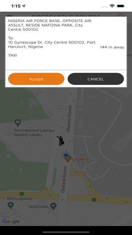 Ridercabsng driver