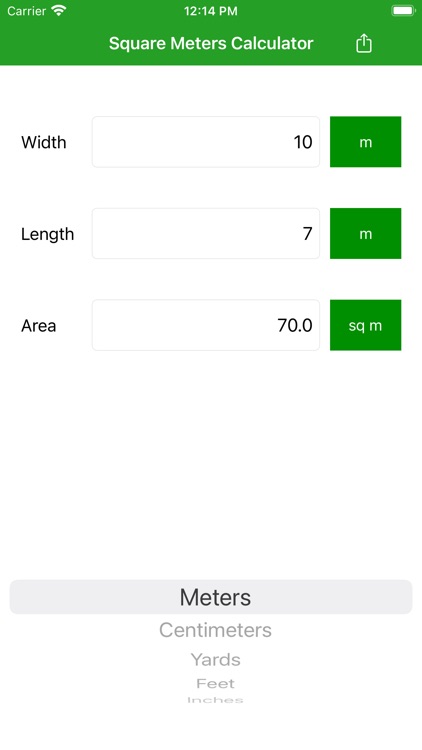 Square Meters Calculator