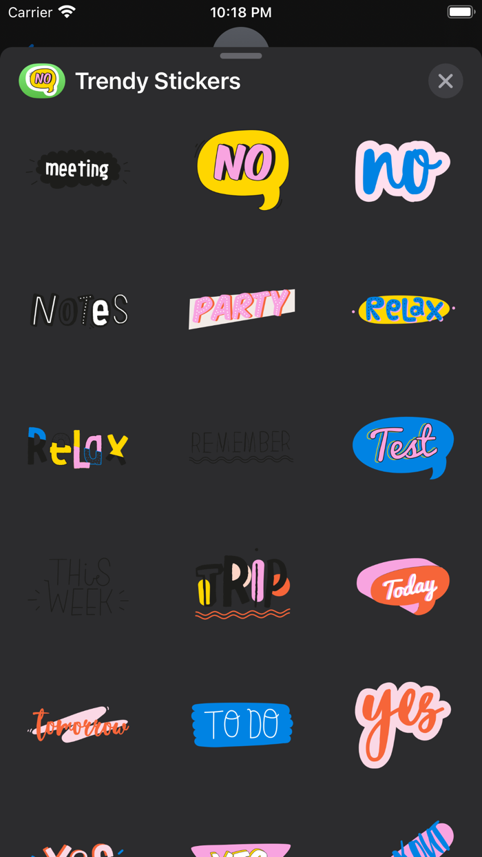 Trendy stickers