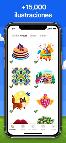 Captura de Pantalla 2 Juegos de pintar - Pixel Art iphone
