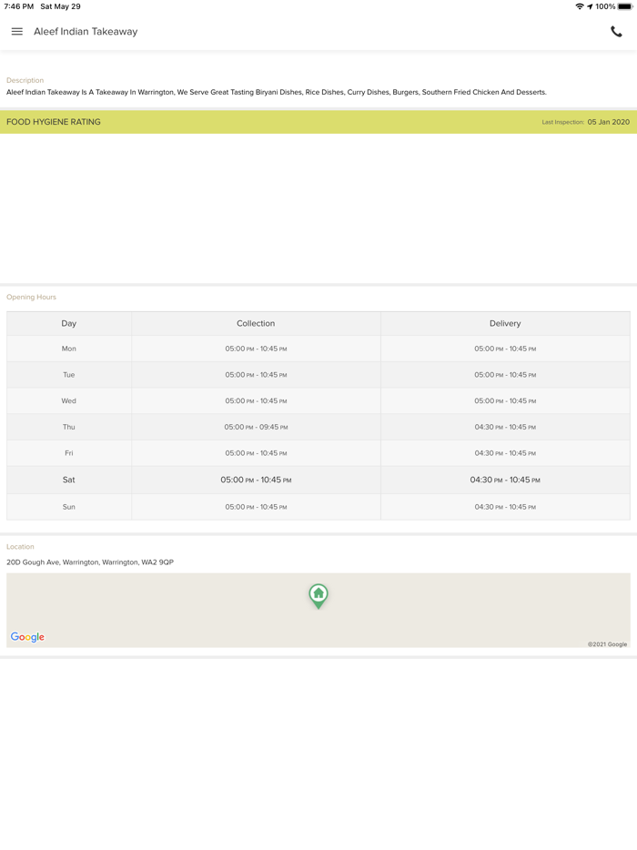 Aleef Indian Takeaway