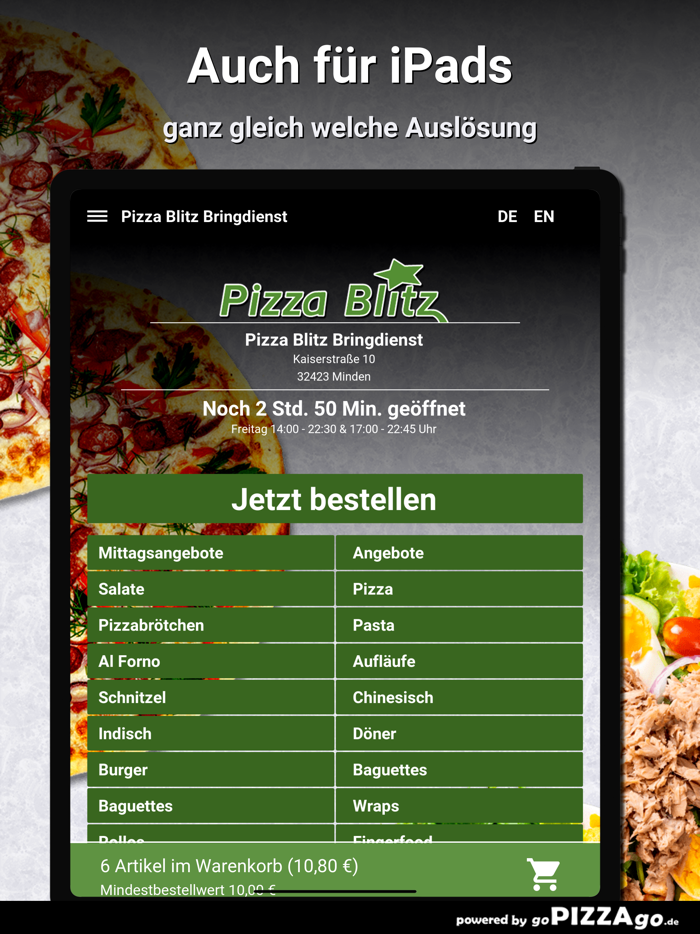 Pizza Blitz Bringdienst Minden