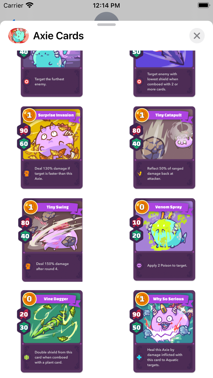 Axie Infinity Cards
