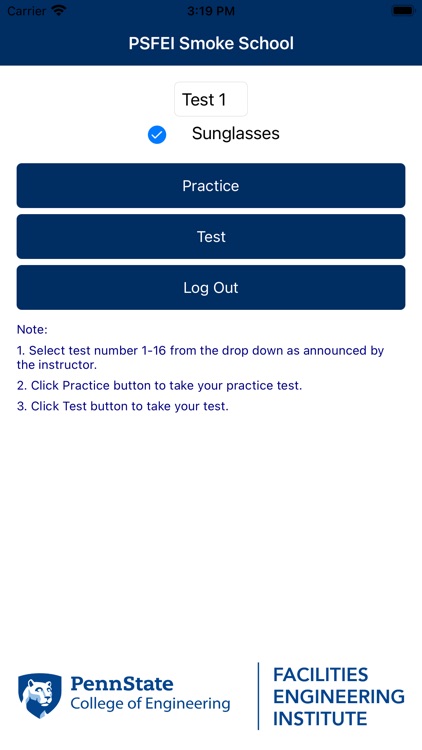 PSFEI Smoke School Test